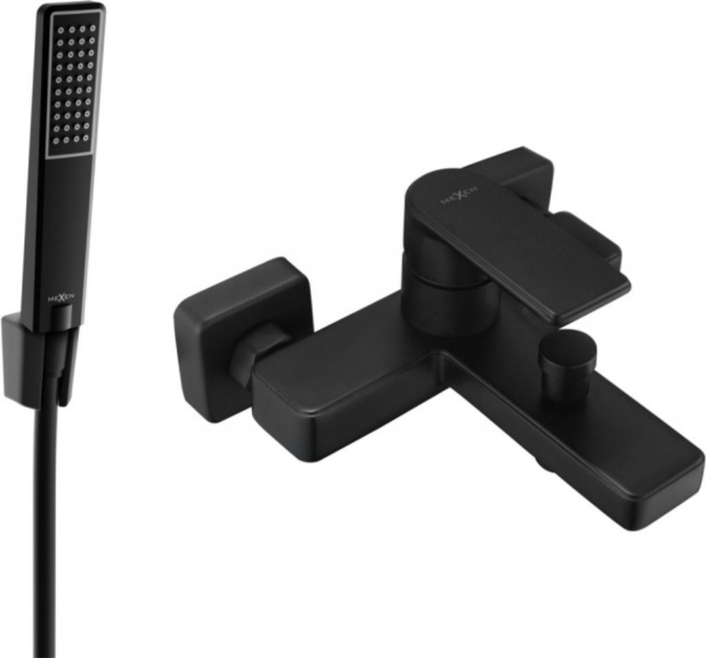 Mexen Mino R72 Wannenbatterie mit Brausegarnitur, Schwarz - 7243R72-70