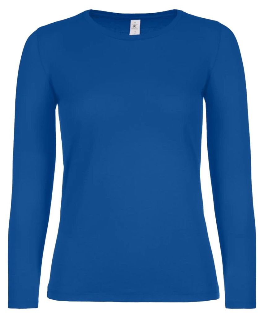 B&C - "#E150" T-Shirt für Damen Langärmlig LT1898 (L) (Königsblau)