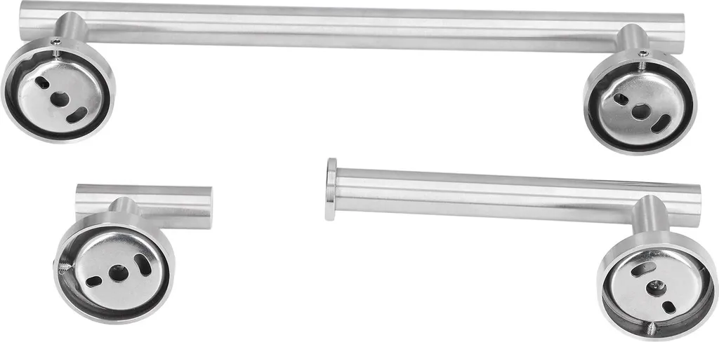 Étagère à serviettes antirouille argentée lot de 3 pour cuisine et bain