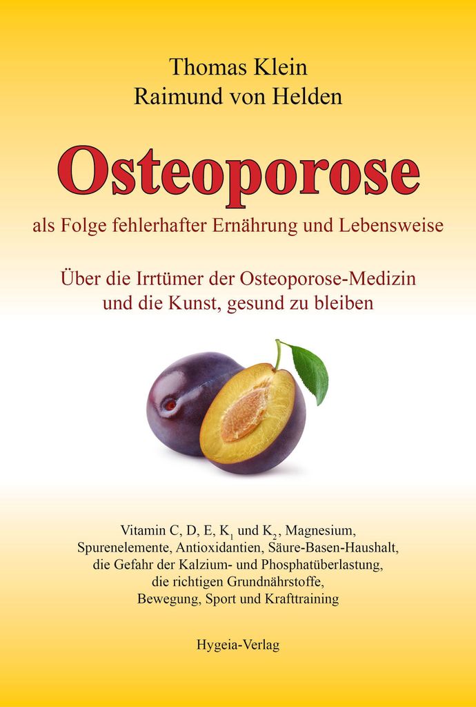Osteoporose als Folge fehlerhafter Ernährung und Produktbild 