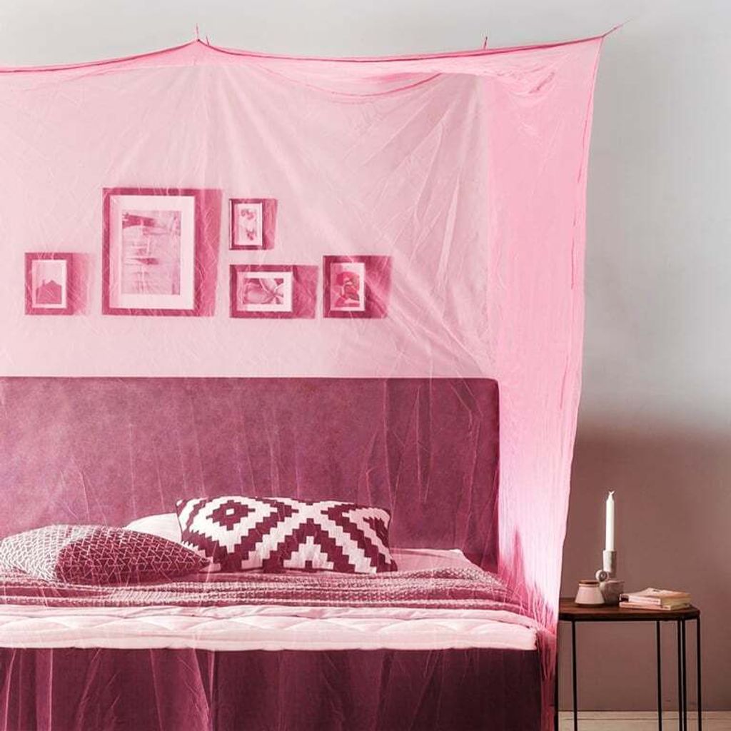 LUMALAND Moskitonetz - Waschbar - 220x200x210 cm - Pink Produktbild 
