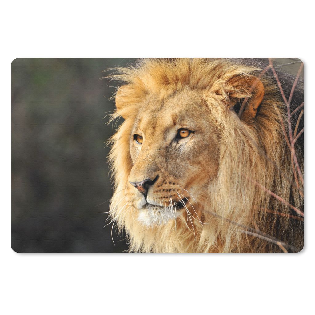 MuchoWow Mauspad Mousepad Leo - Profil - Jagen 27x18 cm - Mousepads - Maus Mat - Pad - Mausunterlage - Büroartikel - Desk Matten