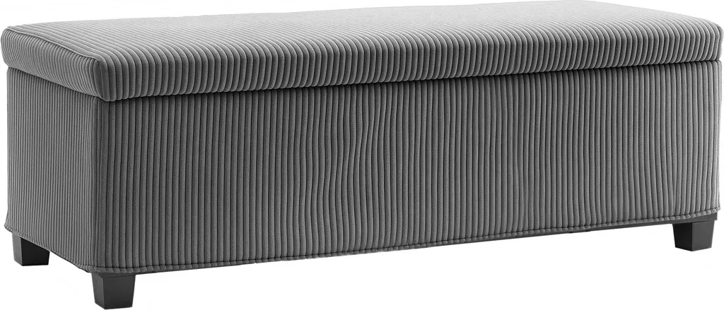 Banc coffre de rangement 84L : gagnez de la place avec style en beige