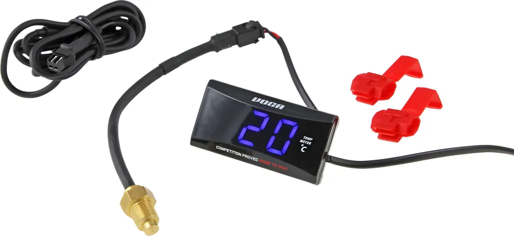 VOCA Racing Temp-Meter Bleu : Indicateur de Température Digital 0-120°C