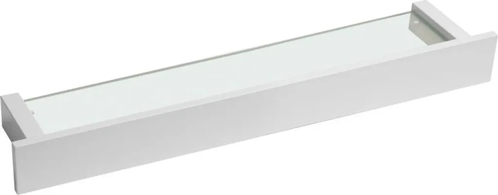 PATRON Tablette en verre blanc 58cm : l'étagère murale design et épurée