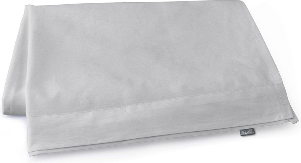 Eleganzzz Bettlaken Perkal-Baumwolle – Grau – 200x260 – kühl & glatt – ohne Gummizug