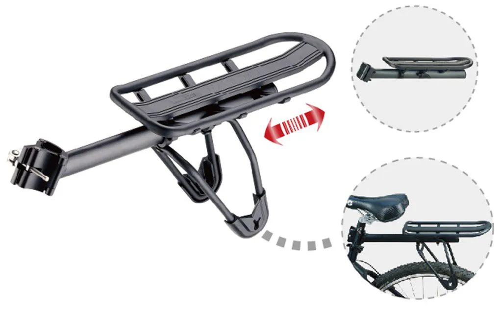 Porte-bagages arrière AchterDrager avec fixation QR pour tube 34mm