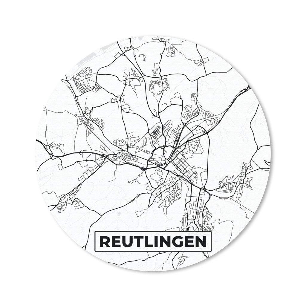 MuchoWow Mauspad Mousepad Karte - Stadtplan - Reuslingen 40x40 cm - Mousepads - Maus Mat - Pad - Mausunterlage - Schreibtisch Accessoires