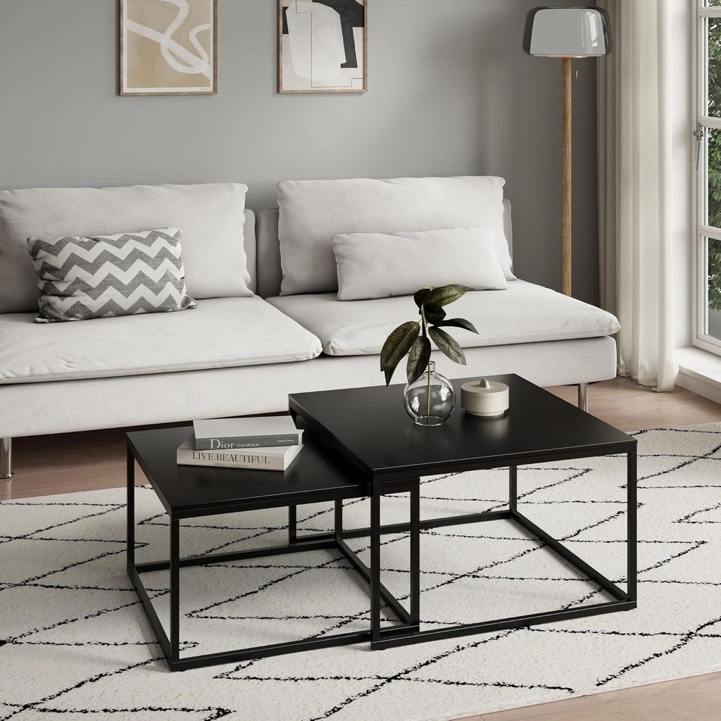 Couchtisch 2er Set aus Holz Wohnzimmertisch Modern, Produktbild 