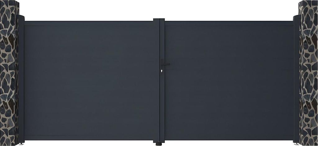 Drehtor NAZARIO, Aluminium massiv, anthrazitfarbig - 392 × Produktbild 