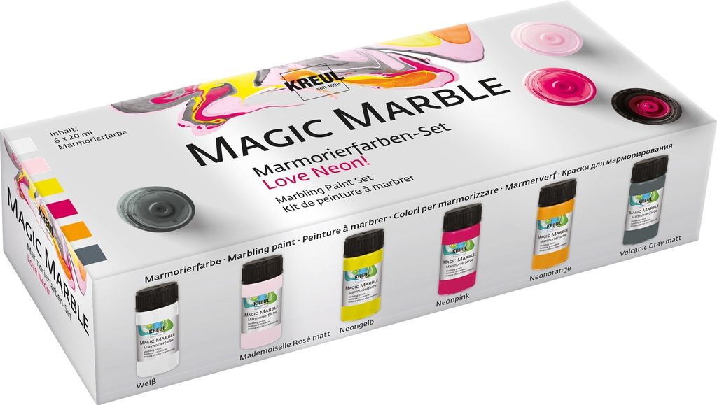 Kreul Magic Marble Eine Reihe von Farben zum Marmorieren Produktbild