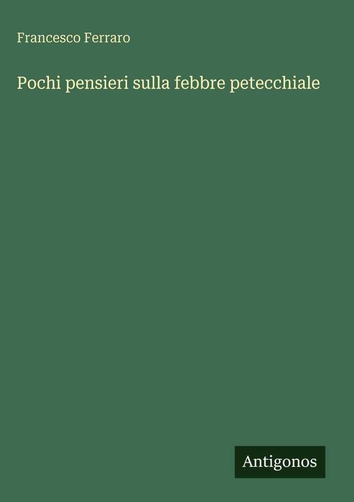 Einige Gedanken zum Petechialfieber