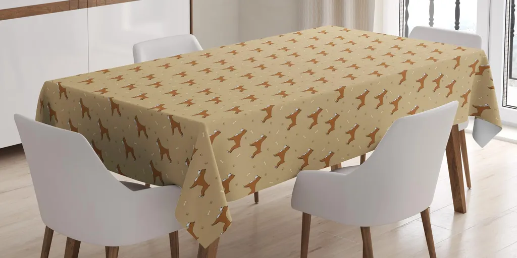Tovaglia Bambini ABAKUHAUS Boxer 140x170 - Impermeabile e Color Caramello