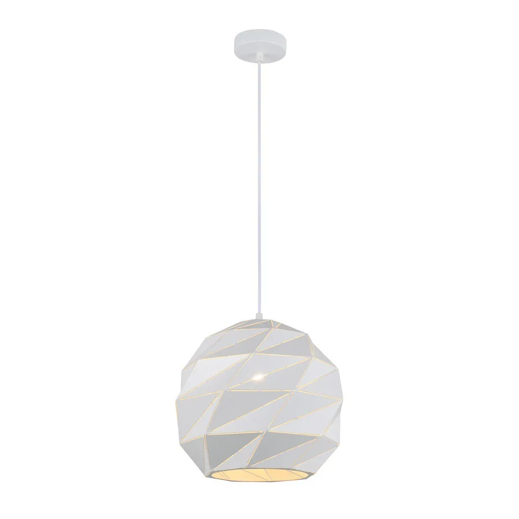 Italux Palermo, lampada a sospensione moderna bianca PND-2424-1L-WH