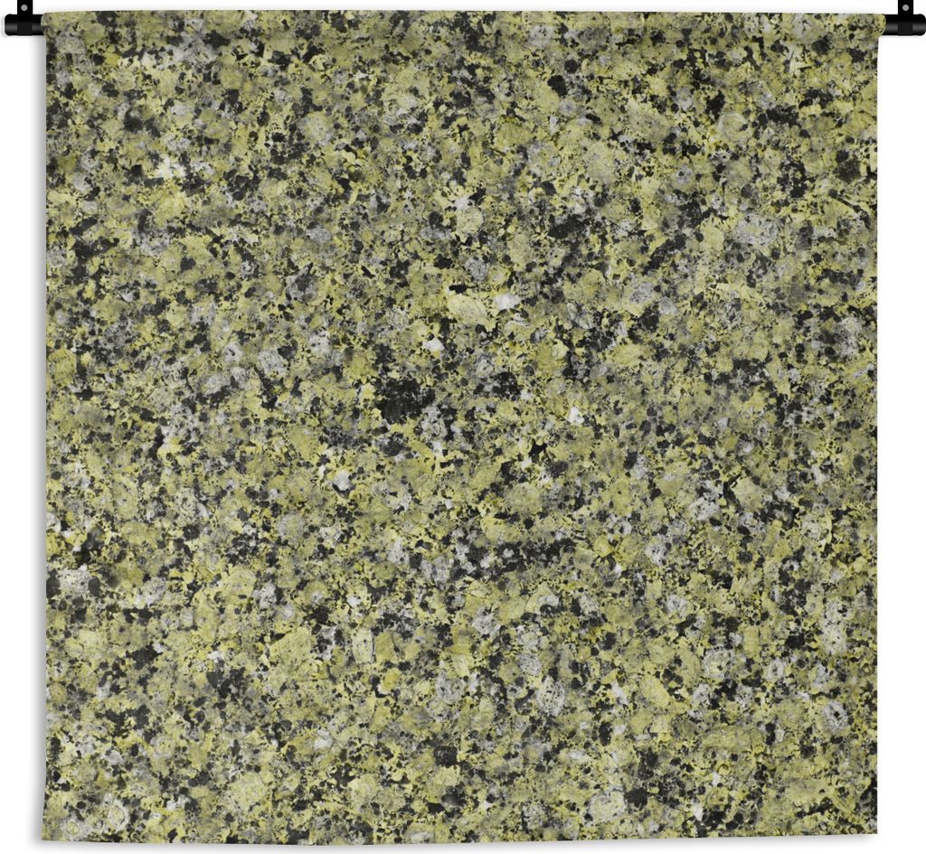 MuchoWow Wandteppich Wandbehang Granit - Kristalle - Grün - Schwarz 150x150 cm Tapisserie Dekoration Wandtuch - Wohnaccessoires - Modernes
