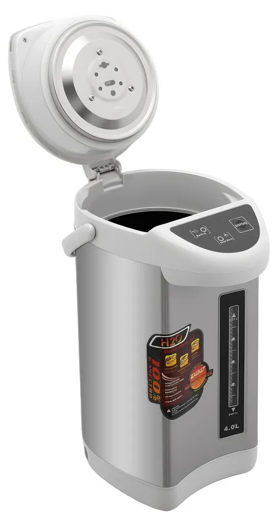 Bouilloire électrique 4L à pompe avec distributeur d'eau chaude inox
