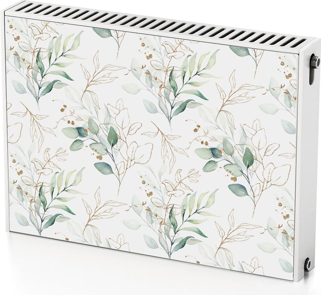 Blätter – Magnetische Heizkörperabdeckung – 80x60 cm – Magnet Heizkörperabdeckung – 3D Würfel – Heizkörperverkleidung – Magnetisch...