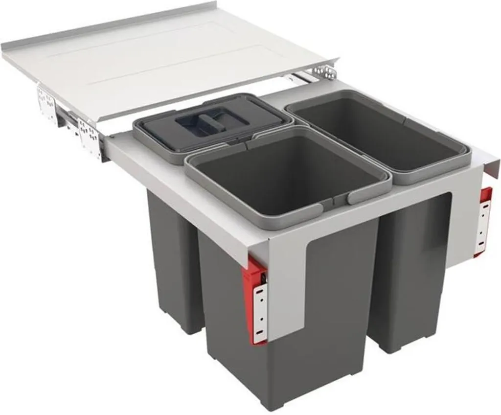 Franke Garbo 50-3 Poubelle encastrable triple bacs anthracite 12kg max