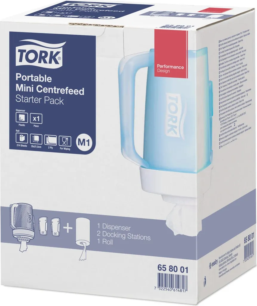 Tork 658001 Distributeur essuie-mains robuste et haute capacité bleu