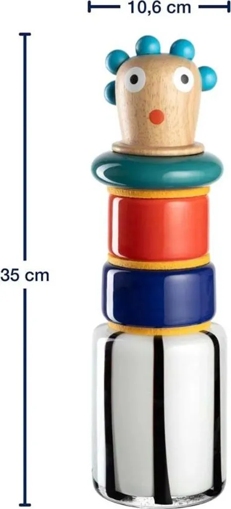 Vase en verre multicolore 37cm Leonardo Buoni Amici design moderne - 12