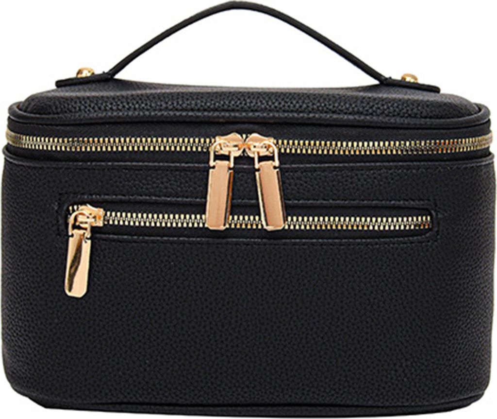 Kosmetiktasche, Make-up-Koffer mit Griff, großes Fassungsvermögen, Reißverschluss, leichter tragbarer Kosmetikkoffer, Reise-Kulturtasche