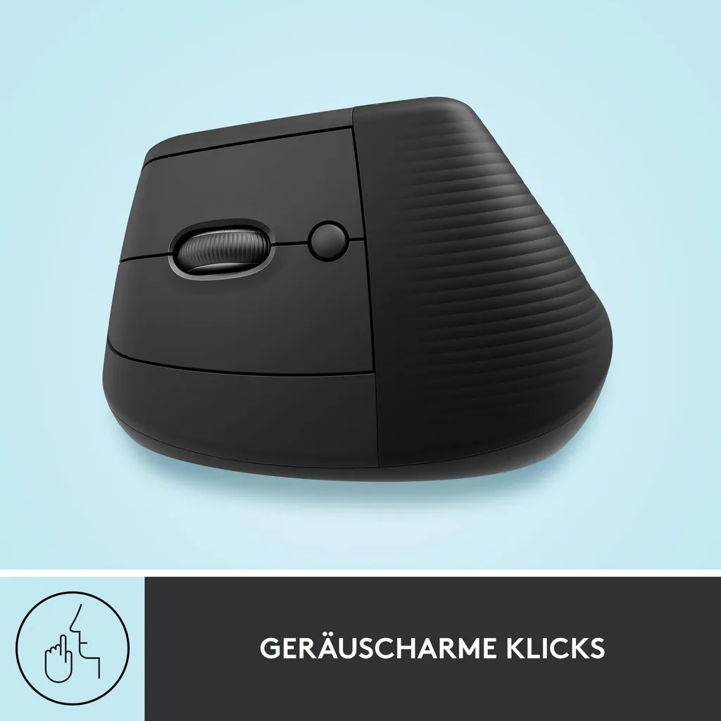 Logitech Lift Vertical Ergonomic Mouse - Souris verticale sans fil Graphite - 15