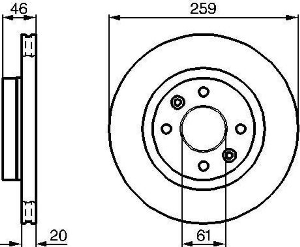 BOSCH 0 986 478 270 Bremsscheibe OE 7700715081 kompatibel mit Espace
