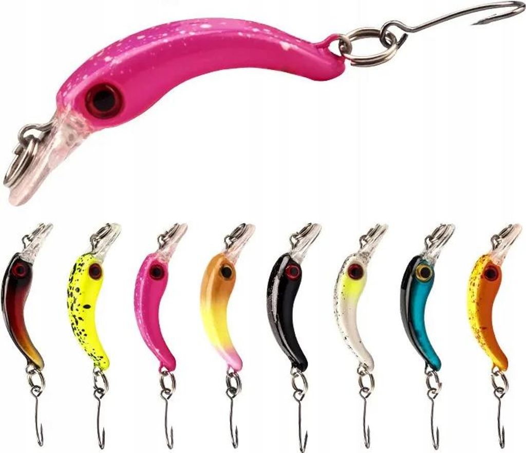 SET 8x Wobbler Köder MINNOW ANGELN HECHT ZANDER Barsch 1,5g 4cm