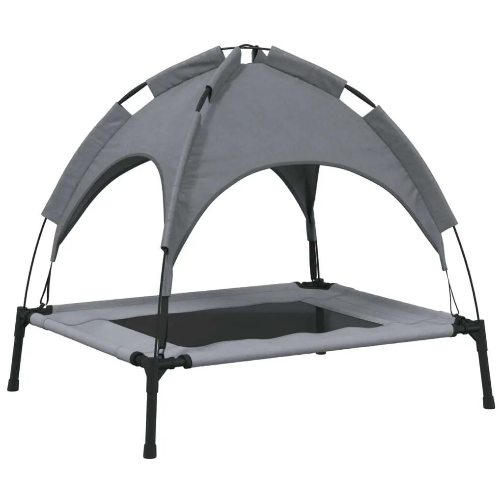 Bain de soleil pour chien anthracite avec abri - Idéal jardin et été