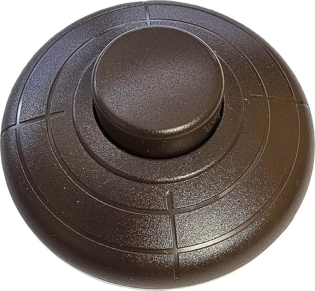 MWMS Fußschalter mit Schraubkontakten, Schalter, braun, 2 A 250V, für 3-adriges Kabel