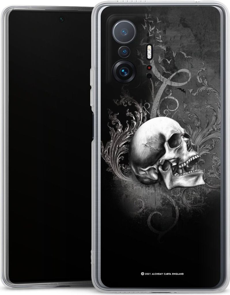 DeinDesign Handyhülle für Xiaomi 11T Pro 5G Silikon Hülle Case Smartphone Schutzhülle Gothic Schädel Totenköpfe