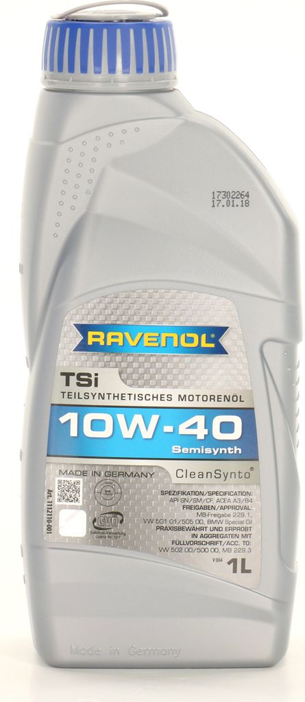 Ravenol Leichtlauföl TSi 10W 40 Teilsynthetisches Motorenöl 1L