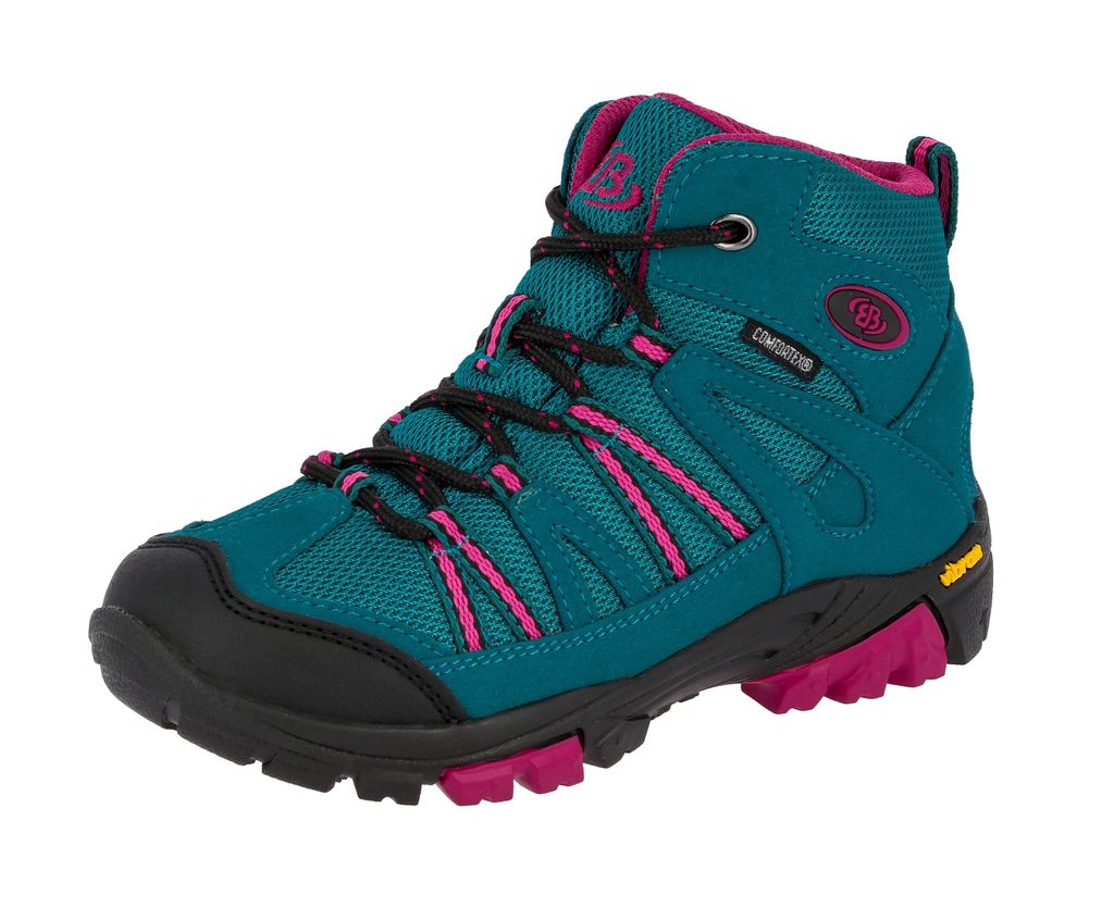Brütting Ohio High türkis/pink Kinderwanderschuhe EU 37