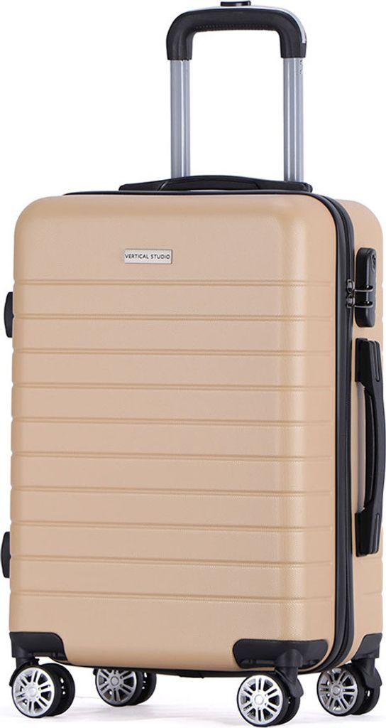 VERTICAL STUDIO "Sundsvall" 20" Handgepäck Koffer, 33,3 l, 4 Rollen, Teleskopgriff, Kofferschloss, leicht, robust, für Flugreisen gold | VS-141