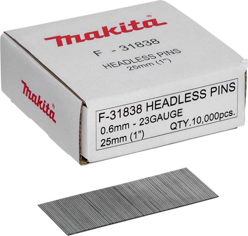Makita Chiodi senza testa 25 x 0,6 mm / 10000 pz. ( F-31838 Immagine del prodotto 