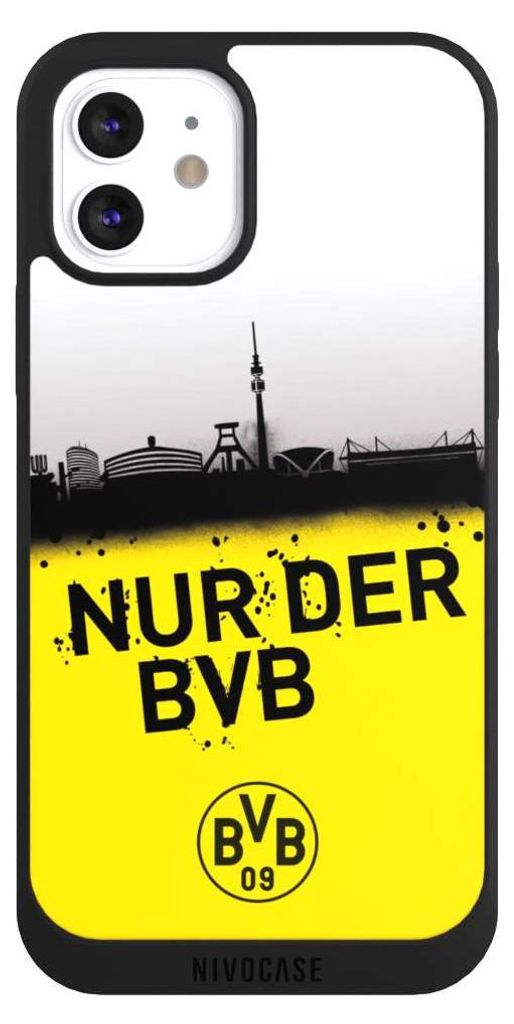 NIVOCASE Handyhülle für Apple iPhone 12 Hülle NIVOpure Case Schwarz BVB Borussia Dortmund Statement