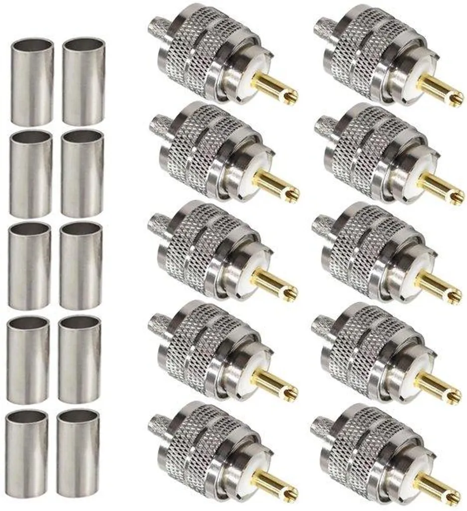10 Adaptateurs de serrage CB SO239 et PL-259 pour antenne radio amateur