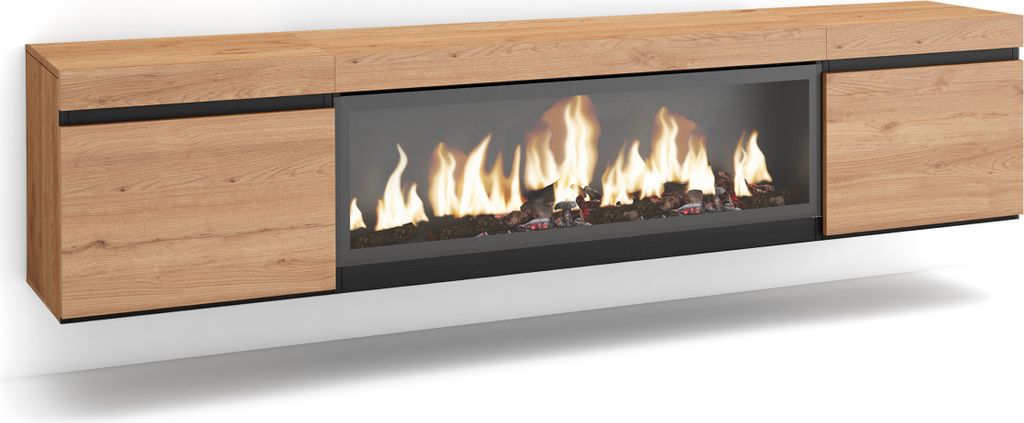 COZY Meuble TV, Banc Télé, 208x35x45cm, Pour les TV jusqu'à Image du produit 