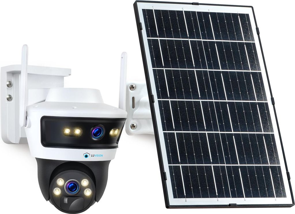 LUVISION 4G / LTE PTZ Solar Überwachungskamera SIM Karte KI Bewegungsverfolgung (Versandrückläufer)