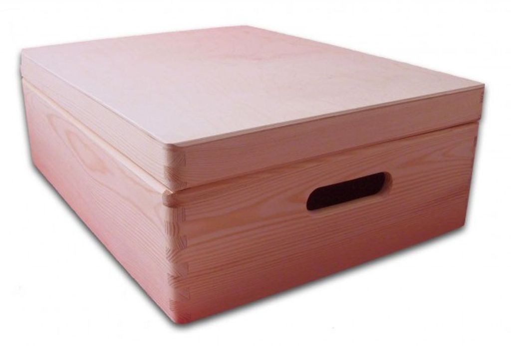 innen größer A4 Aufbewahrungsbox Holz-Kassette Holzbox Linde unbehandelt 