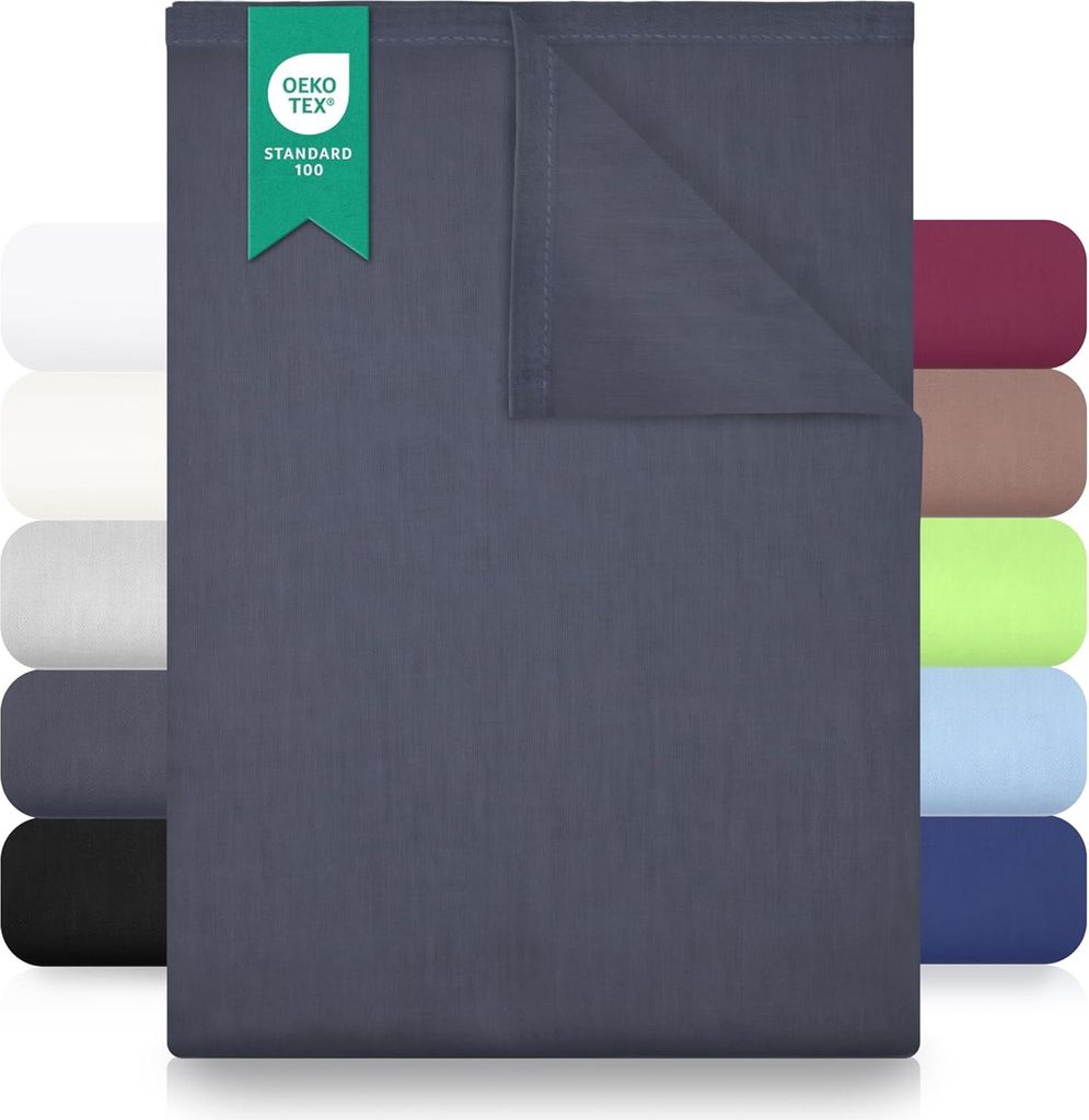 GREEN MARK Textilien Klassische Bettlaken | Betttuch Laken Leintuch Haustuch 100% Baumwolle ohne Gummizug vielen Größen und Farben Größe: 150x2...