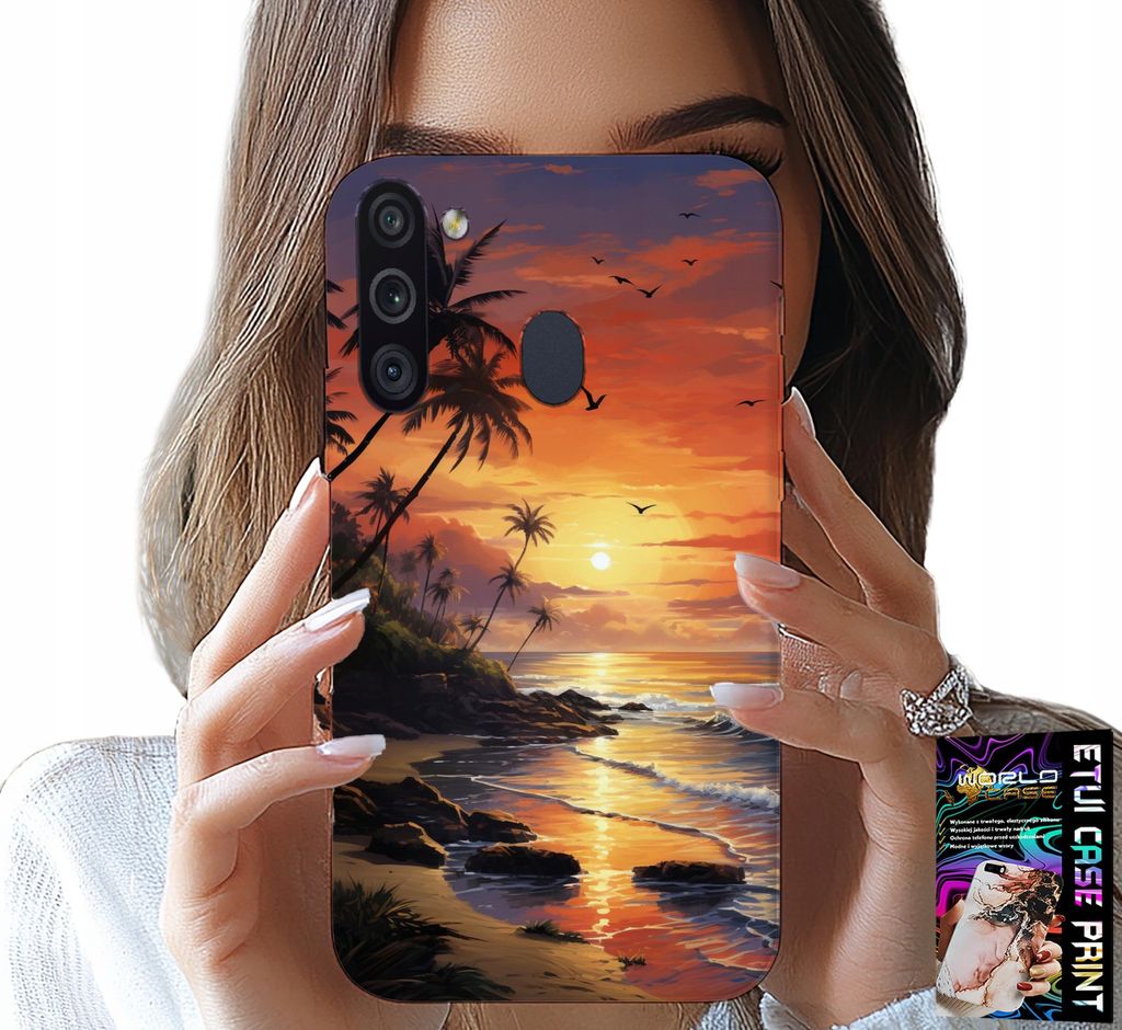 Tasche Für Samsung Galaxy A21 - Strand, Urlaub, Tropische Insel Fall