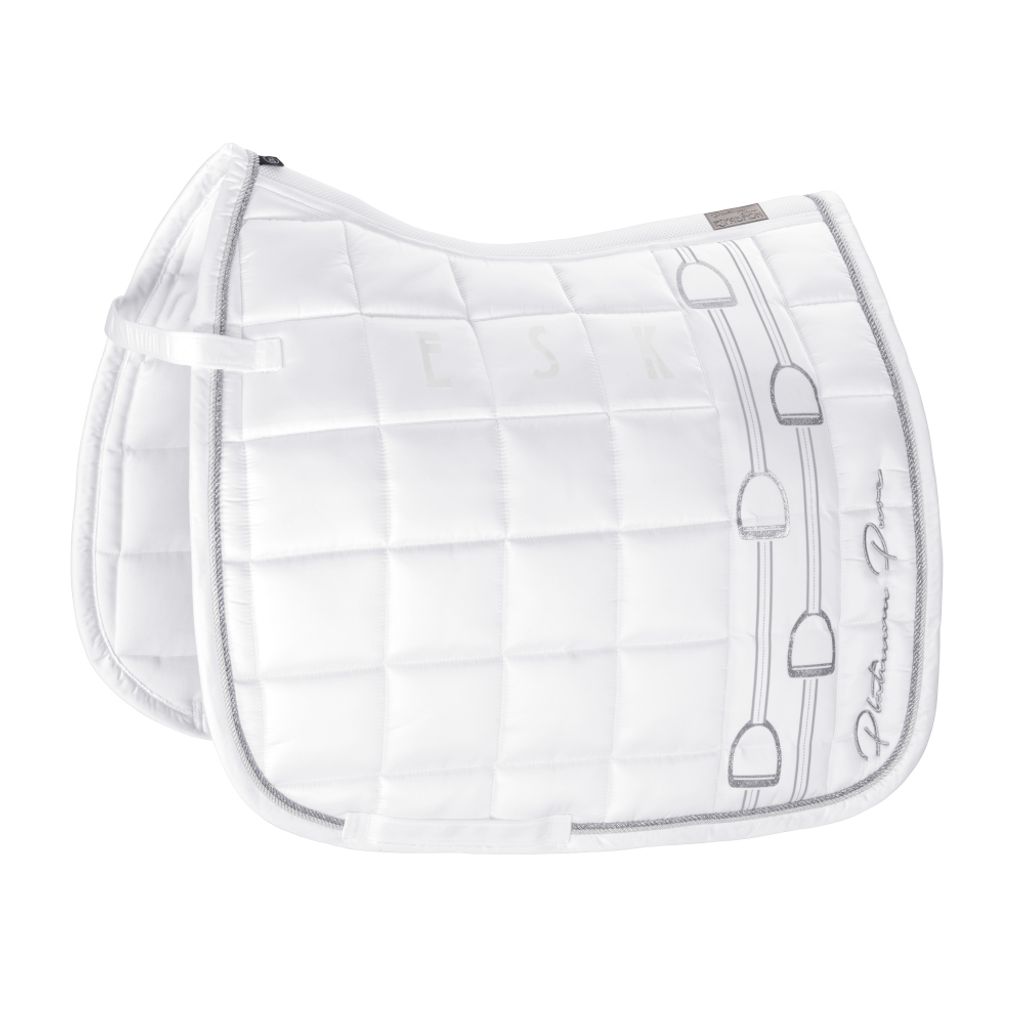 Eskadron PURE Schabracke " GLOSSY BIG SQUARE ", weiß Form - Dressur