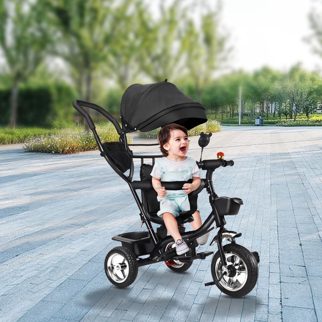 tricycle 4 en 1 pour bébé Tricycle pour enfant guidon vélo Image du produit 