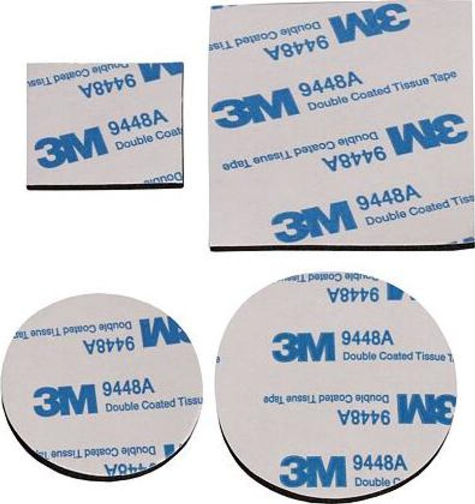 3M Fix Plates set di adesivi biadesivi 4 pezzi nero Immagine del prodotto 