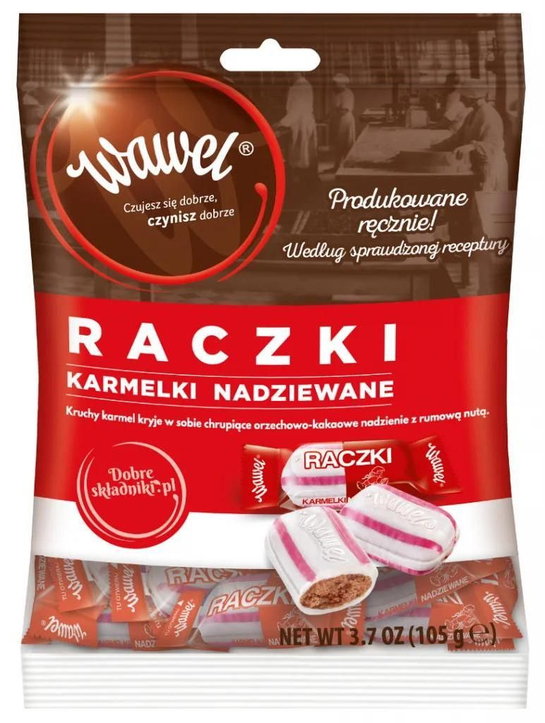 Wawel "Raczki" Gefüllte Karamellbonbons 105g Produktbild 