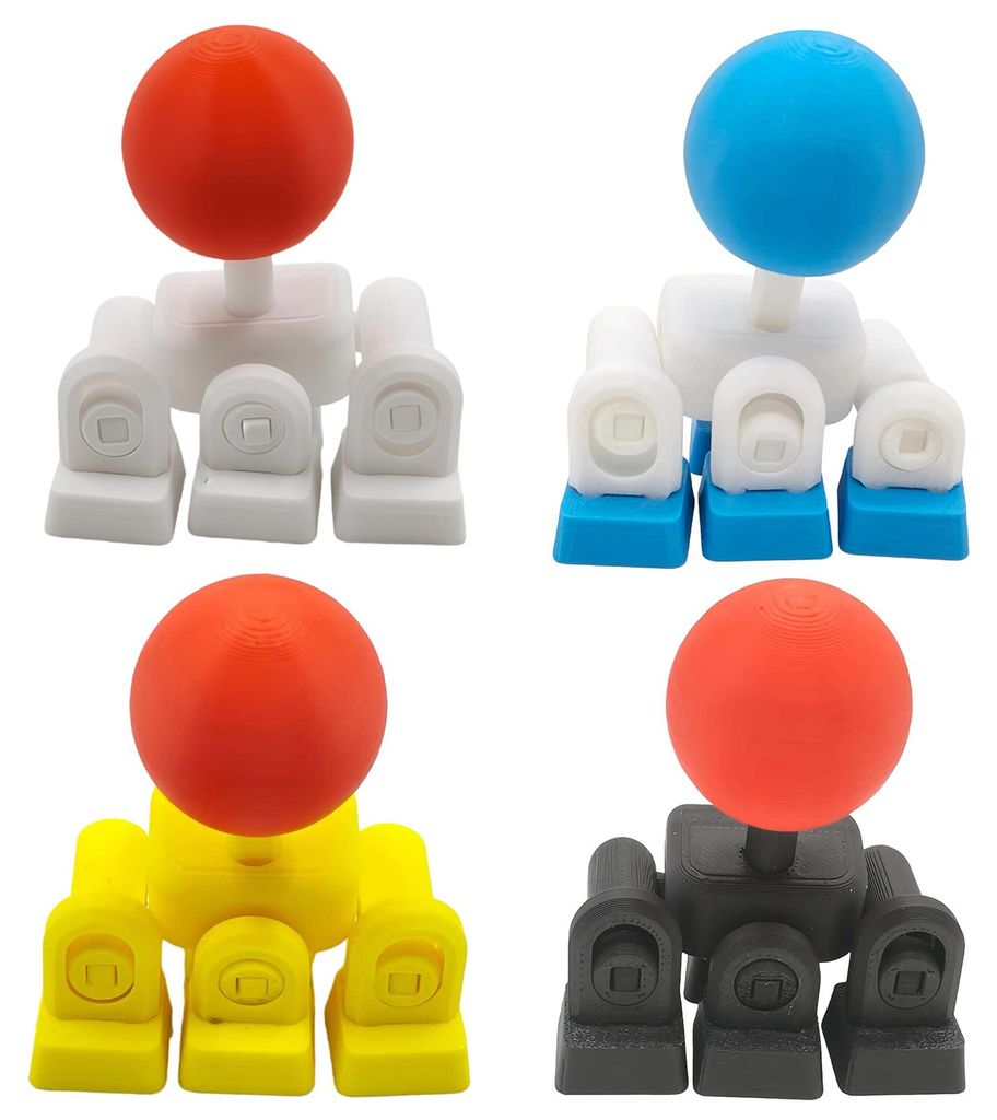 Vintage-Game-Joystick-Tastenkappe, 3D-gedruckt, neuartige mechanische Tastatur-Tastenkappe, 4-Tasten-Verbindung, Mini-Kampfcontroller-Tastenaufsatz...