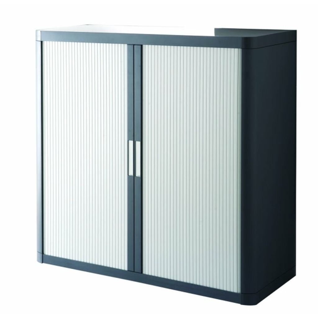 Paperflow EE000060 Rolladenschrank easyOffice 1-Meter Schrank, inklusive 2 Fachböden grau/anthrazit