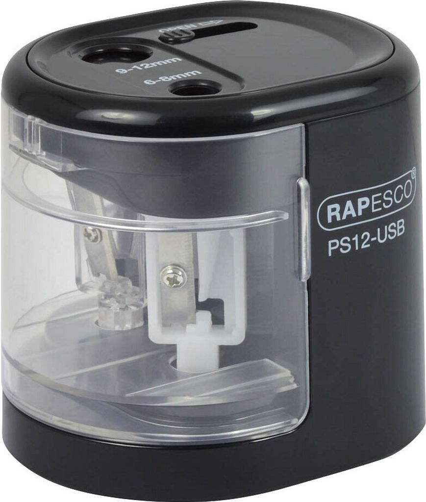 RAPESCO® elektrischer Anspitzer PS12 schwarz Produktbild 5