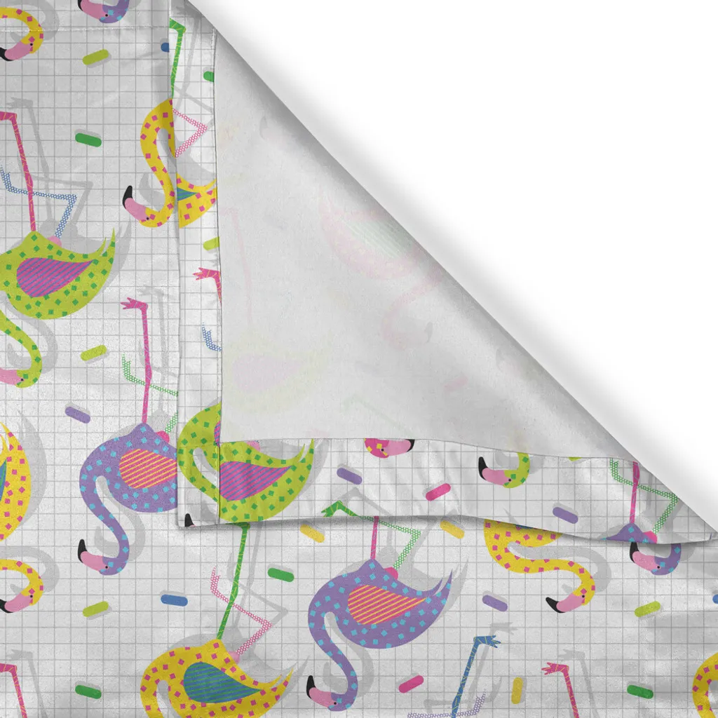 Paire de Rideaux Décoratifs Flamingo Multicolore - 2 Panneaux 245cm